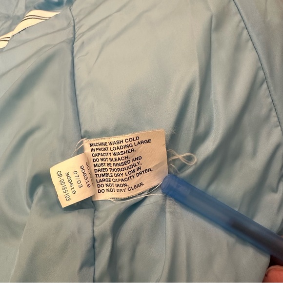 Gap cream/light blue puffer jacket w/ detachable hood, S - Picture 10 of 16